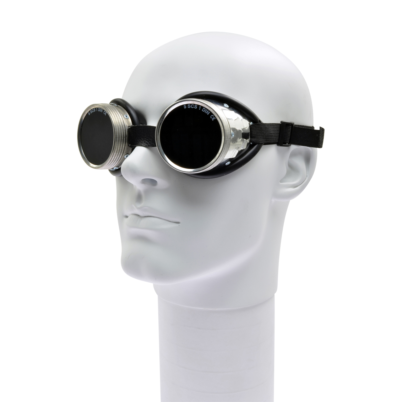 STROOF Brille mit Schraubringen, Lederwulstpolster, klar, splitterfrei