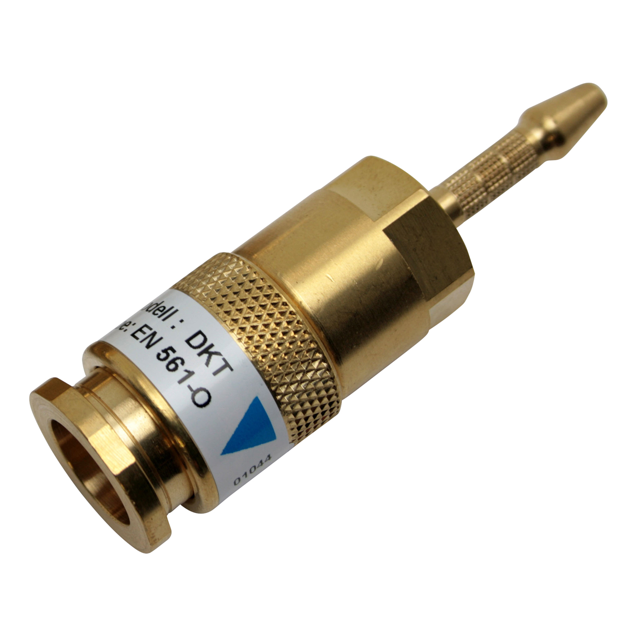 Schnellkupplung Brenner, D-Serie Kupplung (EN 561), Sauerstoff, Tülle 6,3 mm