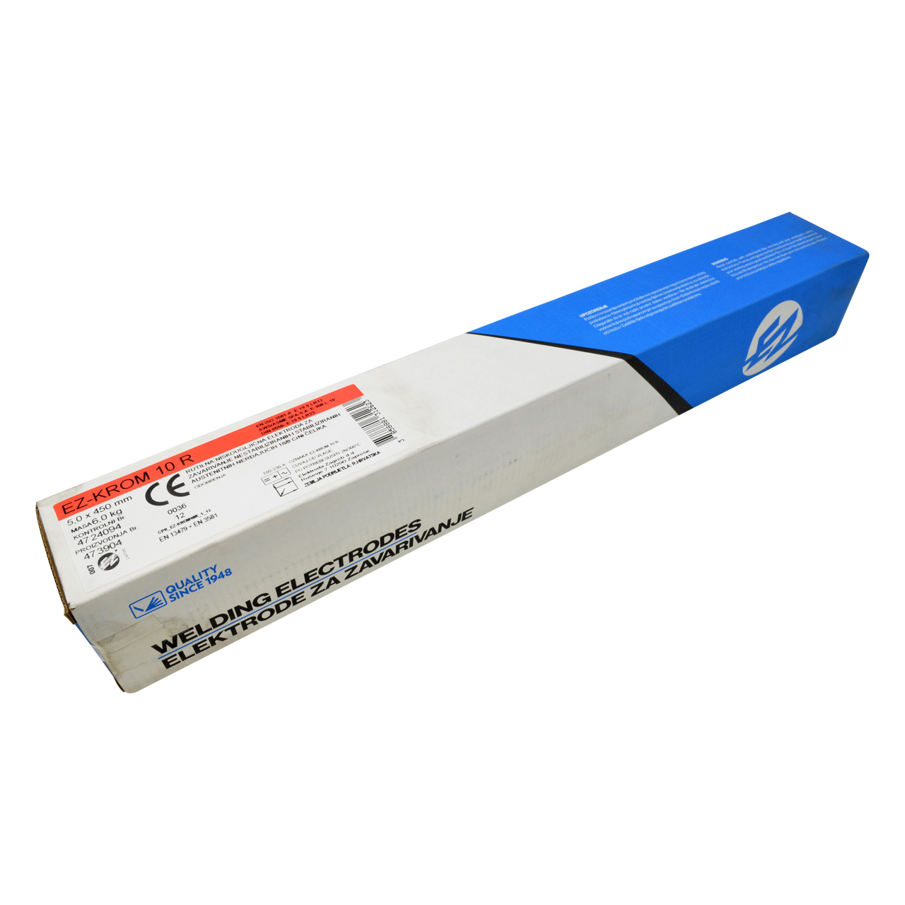 Verpackung mit WKS Stabelektroden Typ EZ-KROM 10 R, 5,0 x 450 mm, für Schweißarbeiten