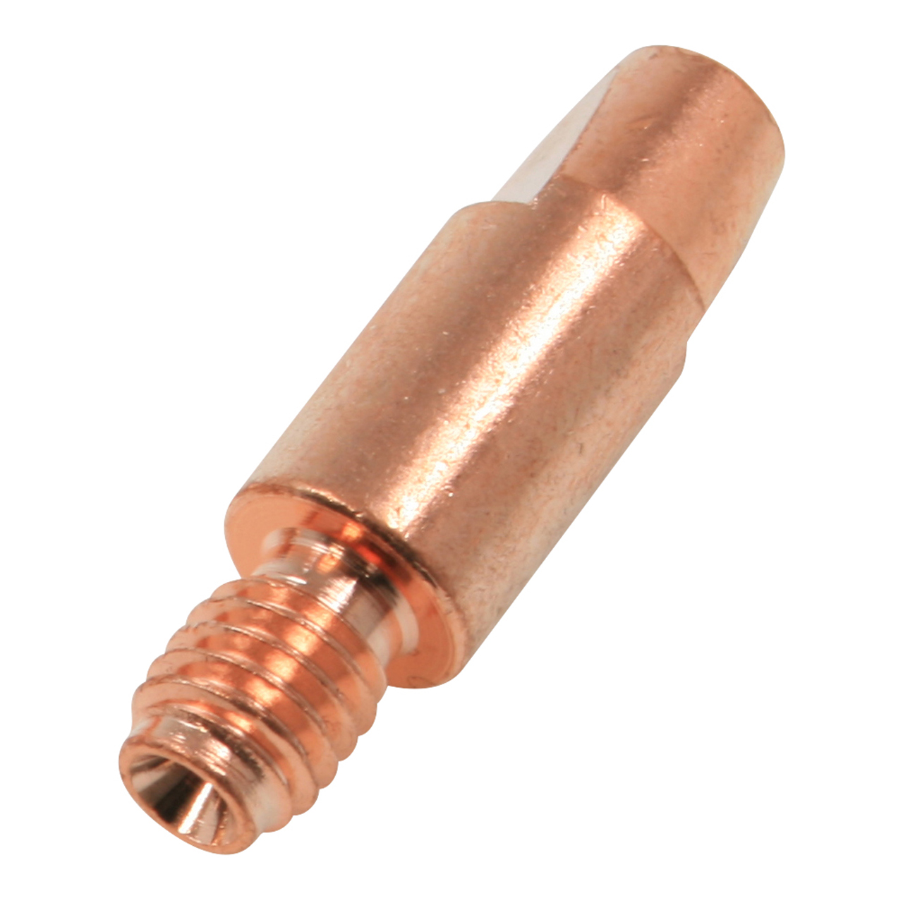 Kupferfarbene Stromdüse mit Gewinde M6x28 für Schweißgeräte