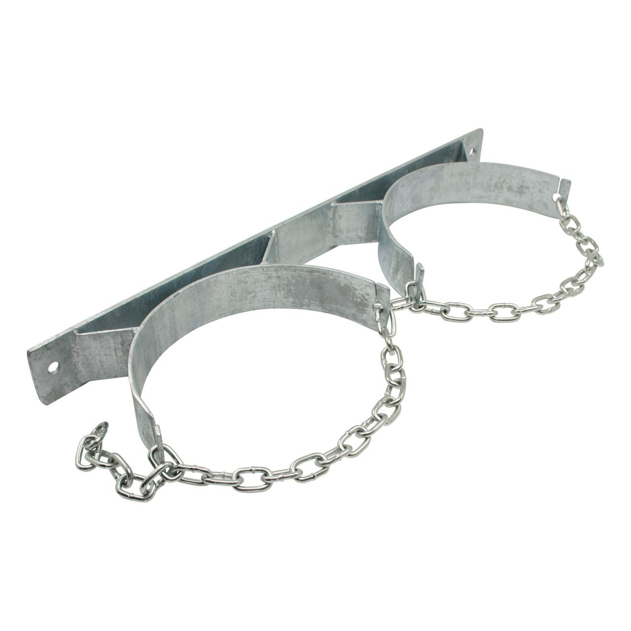 Zweifache Flaschenwandhalterung aus Metall mit Ketten zur Sicherung