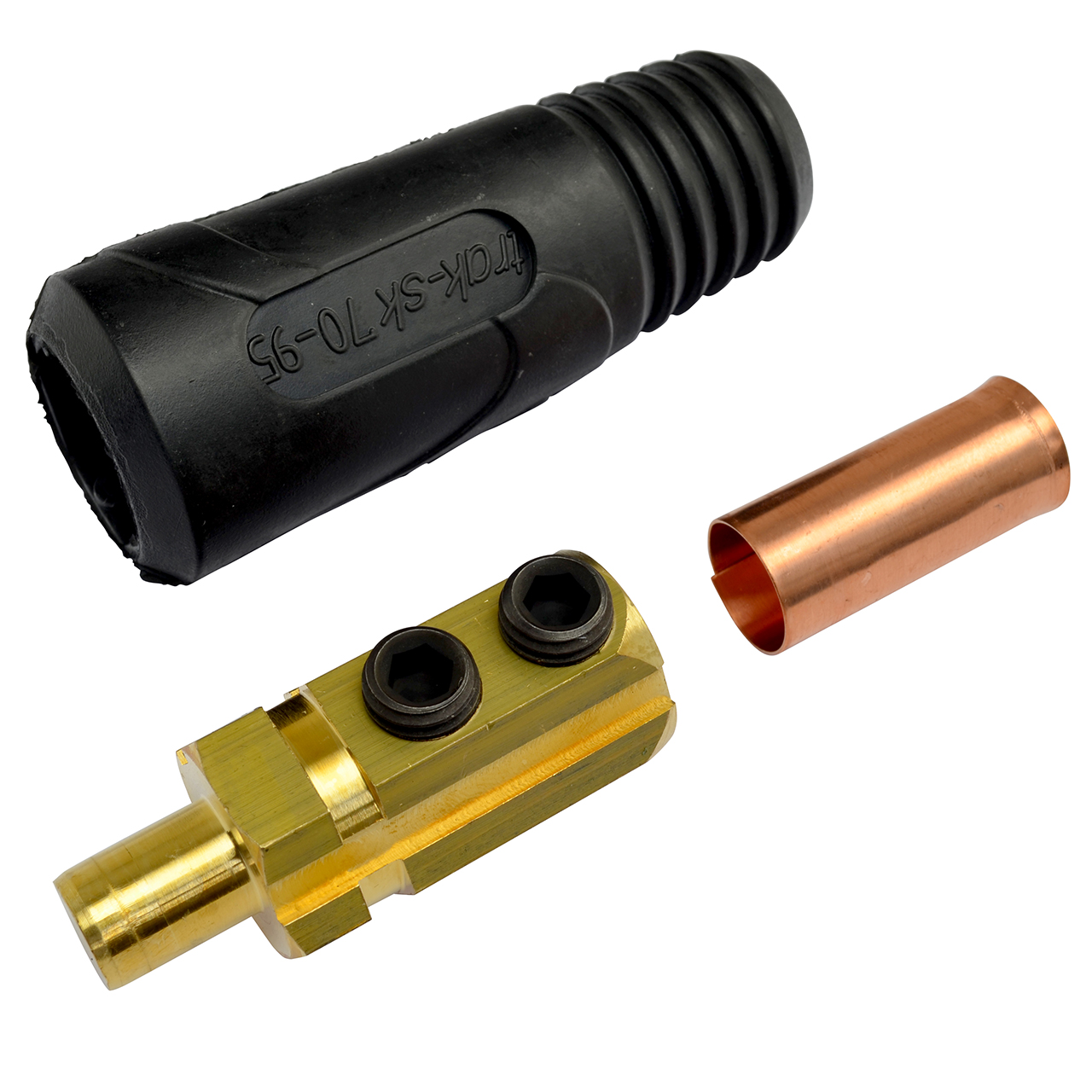 Schweißkabelkupplung, Steckerteil 70 - 95 mm², Dorn 13 mm, 500 A