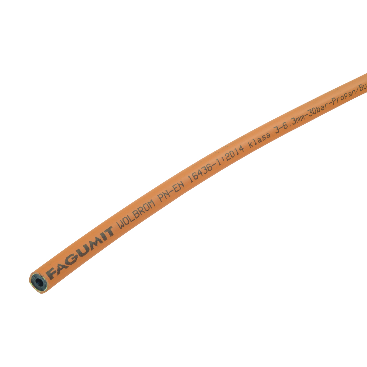 Propangasschlauch, Hochdruck, Meterware, 6,3 x 5,0 mm, orange