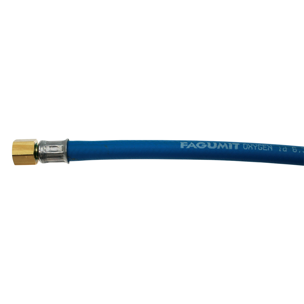 Sauerstoffschlauch, mit Anschlüssen 1/4" RH, 6 x 5 mm, blau