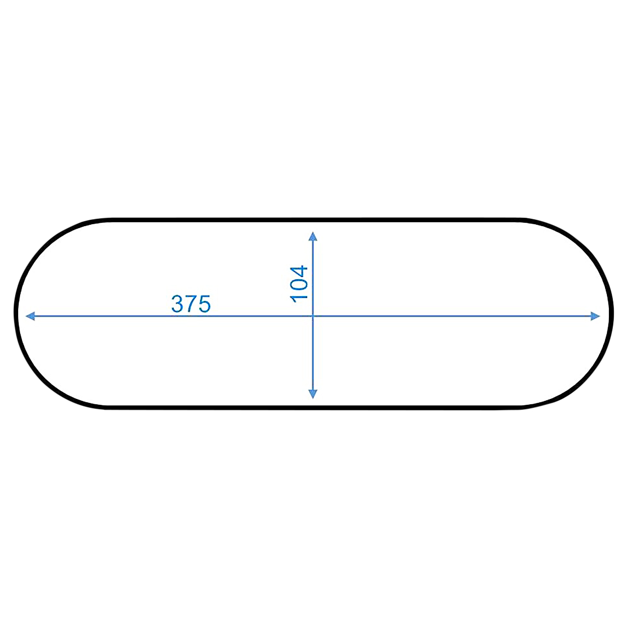 Innenscheiben für APOLLO 50, 375 x 104 x 1 mm, 5er Pack