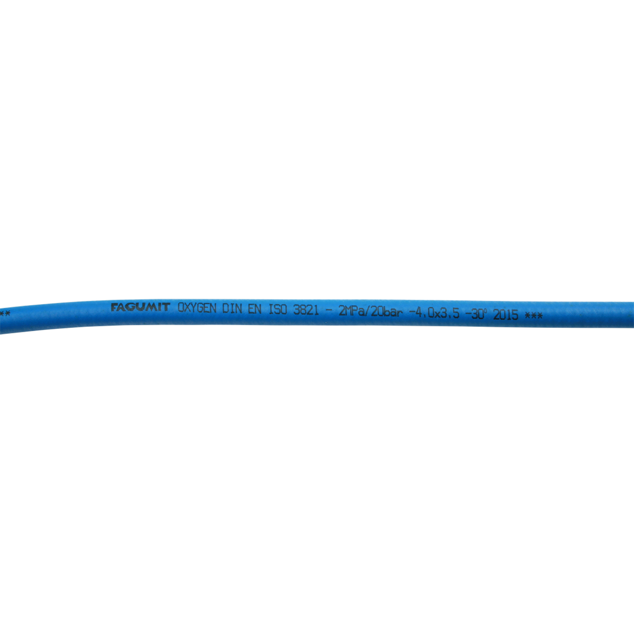 Sauerstoffschlauch, Meterware, 4 x 3,5 mm, max. Länge 50 m, blau