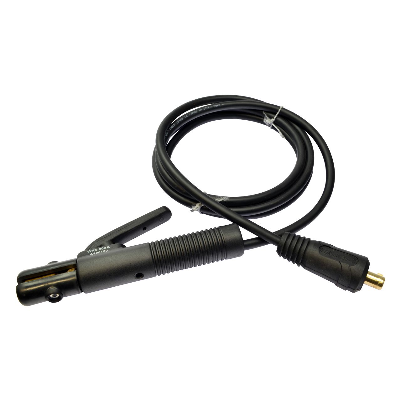 Schweißkabel PVC, mit Elektrodenhalter 150 A, 16 mm², Dorn 13 mm, Länge 4 m