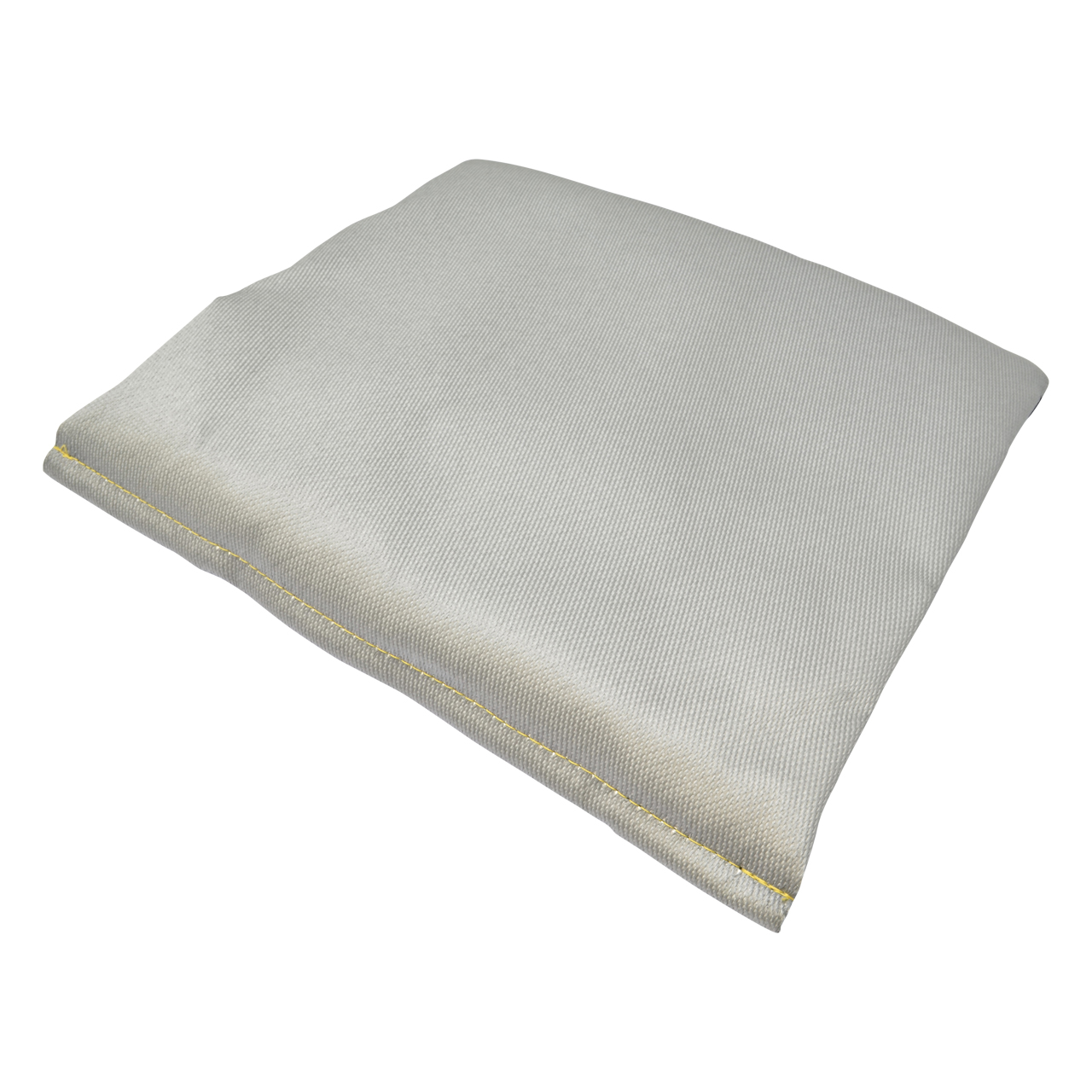 Beige Trockenmatte als Schweißunterlage mit gelber Naht