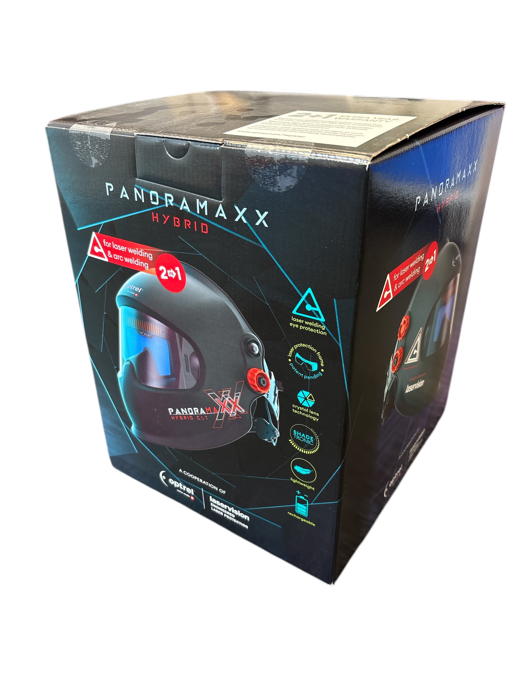 Schwarzer Karton mit Aufschrift Panoramaxx