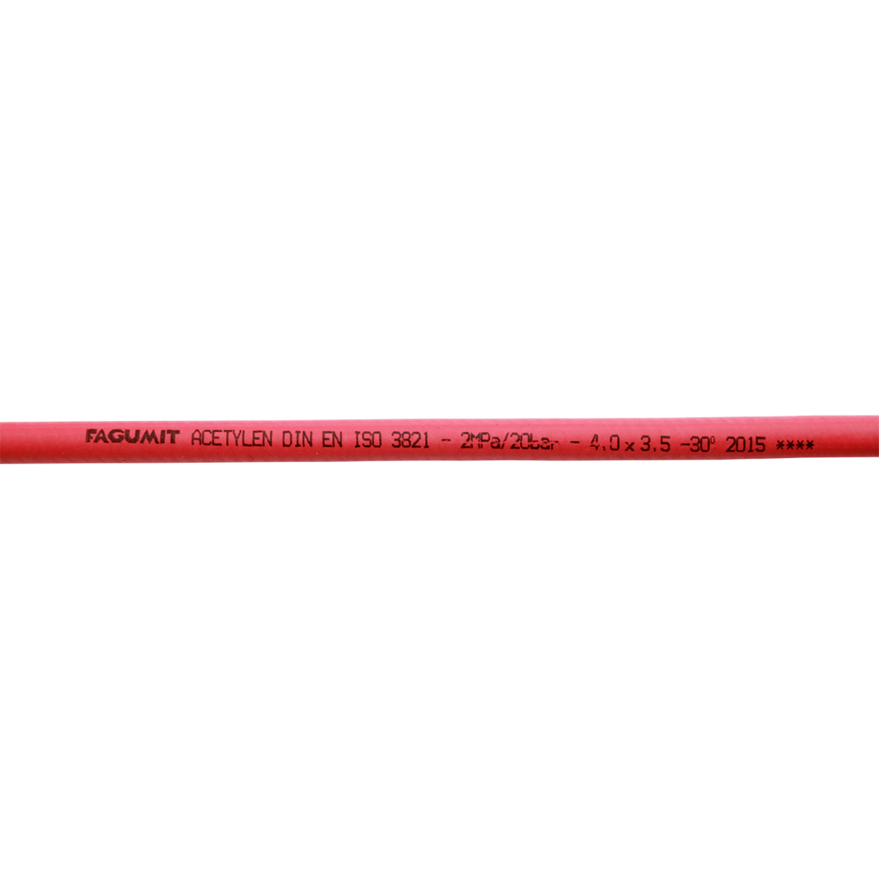 Azetylenschlauch, Meterware, 4 x 3,5 mm, max. Länge 50 m, rot