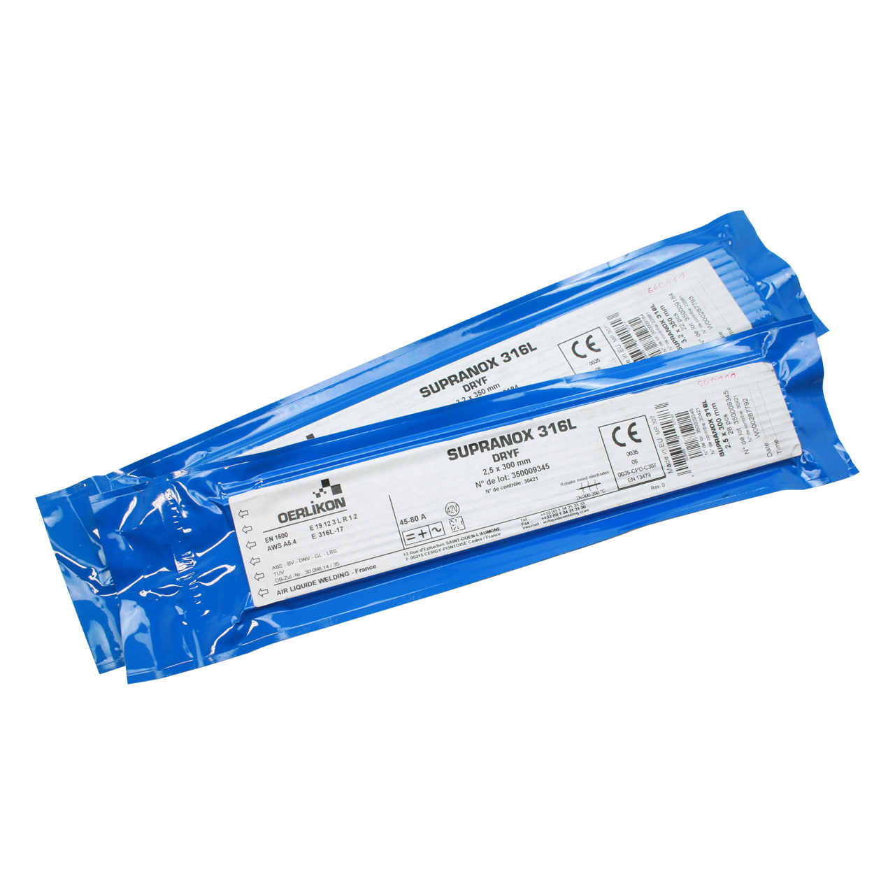 Schweißelektrode OERLIKON V4A SUPRANOX 316L, Ø 3,2 x 350 mm, 55 Stück/Pack
