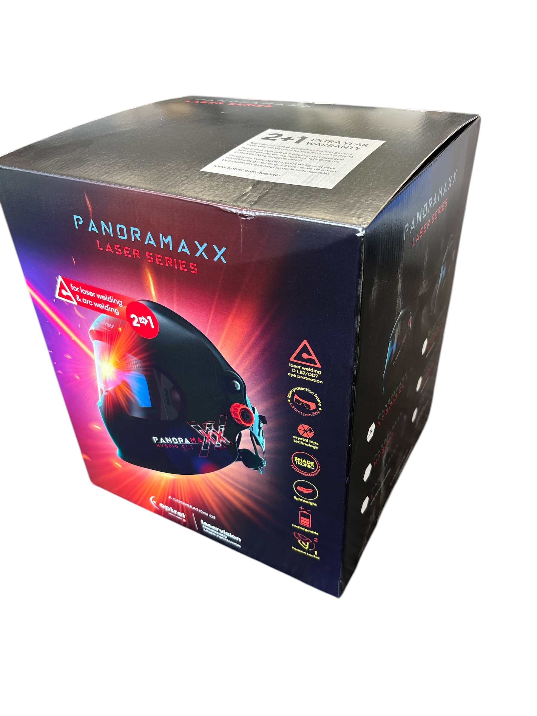 Schwarz Karton mit Aufdruck Panoramaxx