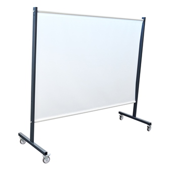 SST2 Schutzwand, 2,0 x 2,15 m (H x B), fahrbar, PVC-Strukturgewebe, grau