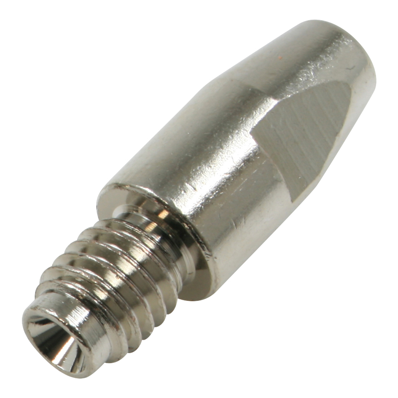 Vernickelte Stromdüse mit Gewinde M8x30 für Schweißgeräte