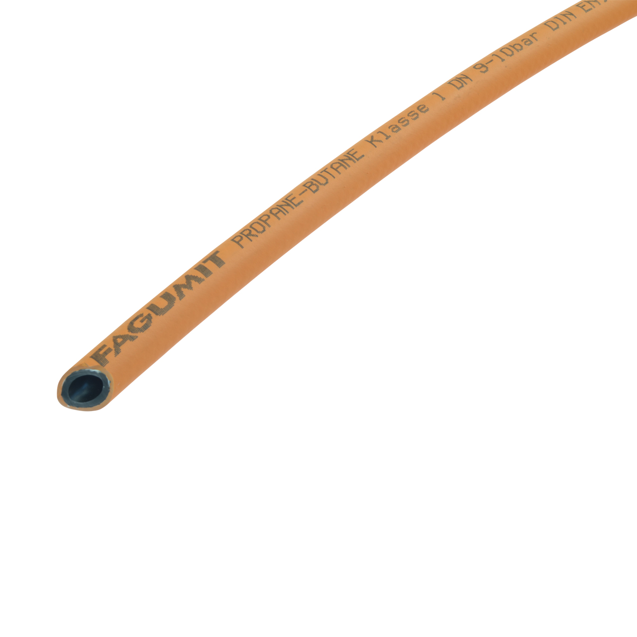 Propangasschlauch, Mitteldruck, Meterware, 9 x 3,5 mm, orange