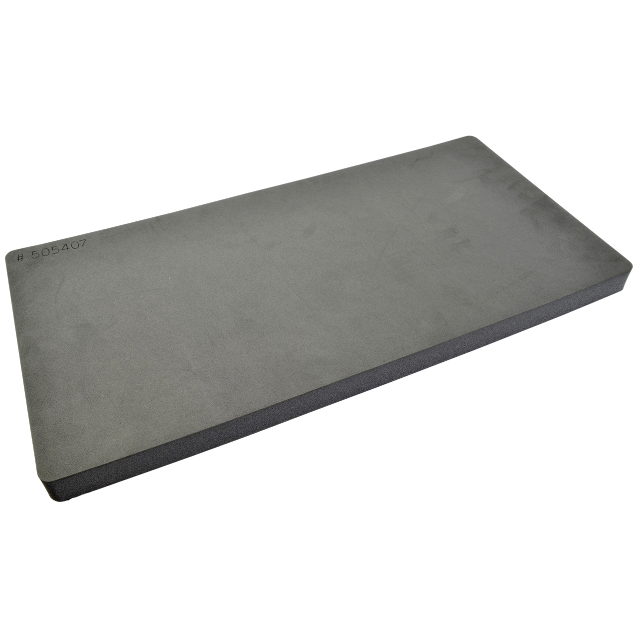 Rechteckiges graues Kniekissen aus Schaumstoff mit der Nummer '505407'