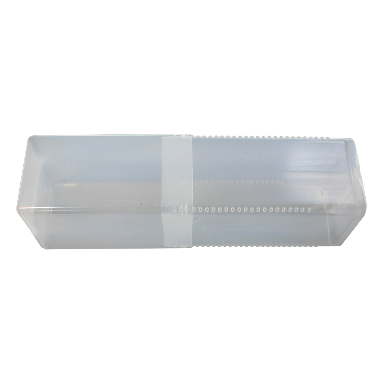Transparente Schiebebox aus Kunststoff mit rechteckiger Form