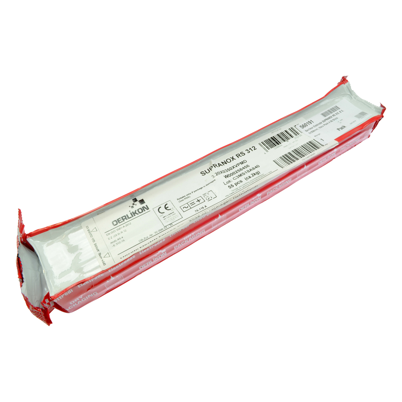 Schweißelektrode OERLIKON SUPRANOX RS 312, Ø 4,0 x 350 mm, 35 Stück/Pack