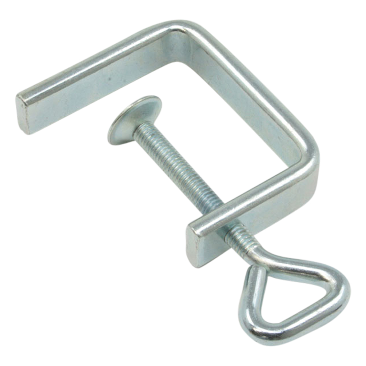 Metallene Schraubzwinge mit Dreieckgriff zur Brennerhalterung