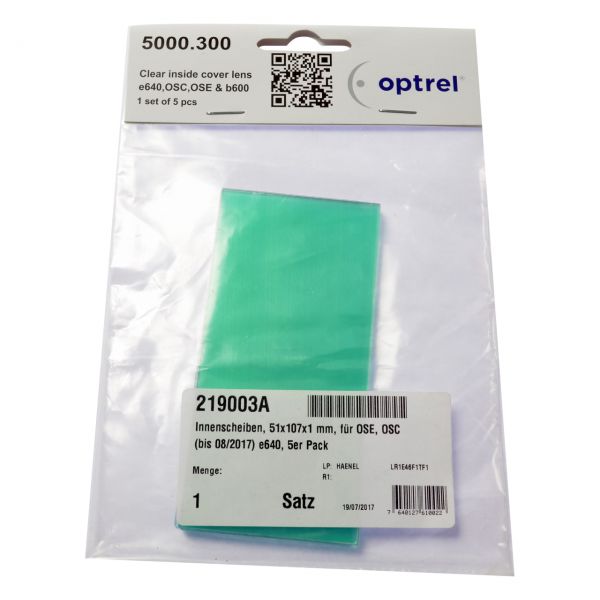 optrel® Innenscheiben, 51x107x1 mm, 5er Pack