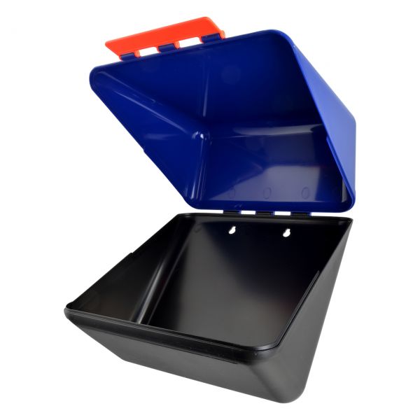 Aufbewahrungsbox SecuBox® Midi bl für Gehörschutz, blau/schwarz mit Aufdruck