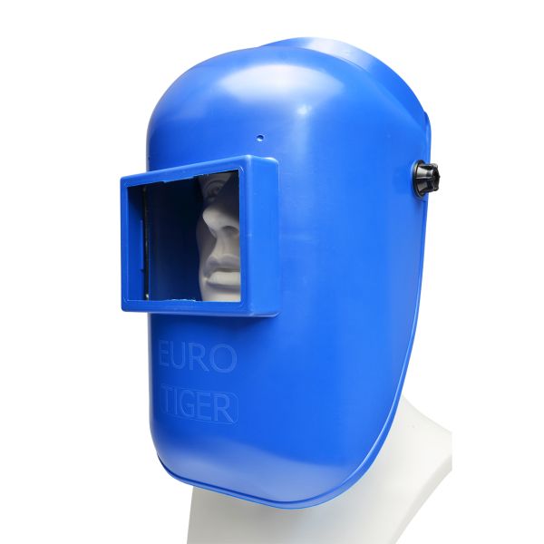 EURO-TIGER Kopfschirm aus PA/GF, mit Kopfband, blau, ohne Glas