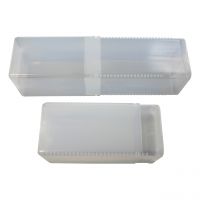 Quadropack Schiebebox für Brillen, transparent, 55 x 55 x 120 - 200 mm
