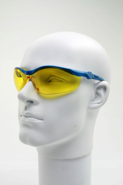 Schutzbrille SPORT mit gelber PC-Scheibe, UV-Schutz 0 - 400 nm