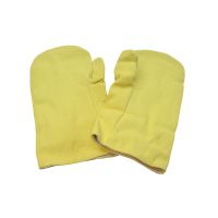 Hitzeschutzhandschuh aus KEVLAR®, Fausthandschuh mit Stulpe, gelb