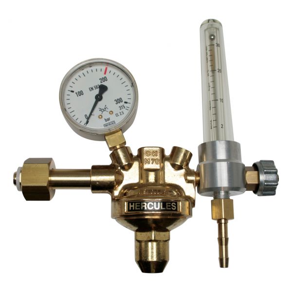 Flaschendruckminderer Edelgas mit Flowmeter 0 - 30 l/min (200 bar)
