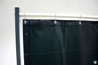 PVC-Vorhang Schutzstufe grün R9, 1,40 m breit, mit 7 Aufhängösen