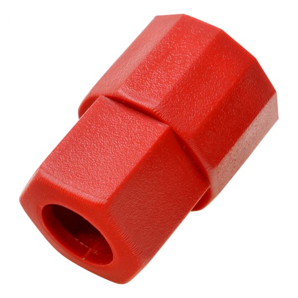 Isoliermuttergehäuse aus Kunststoff, rot, SW 24, für 1/4" Mutter (SW 17)